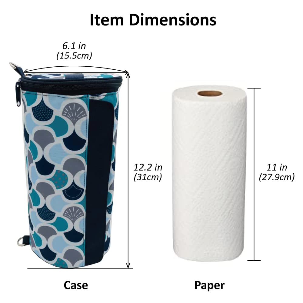 Olve Kitchen Paper Towel Holder Hanging Paper Towel Dispenser Cover For Kitchen, Camping Outdoor (Mint)
