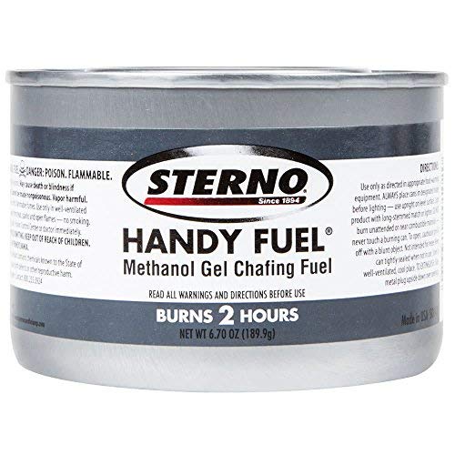 Sterno 20102 Methanol Gel Chafing Fuel, 6.7oz, 6 Packs, Blue, Liquid