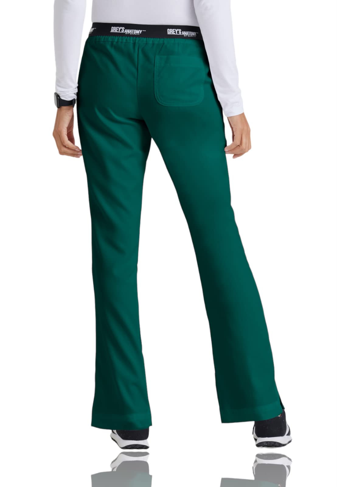 Greys Anatomy Active 4275 Womens 3 Pocket Pant With Drawstring (Hunter Green, Small Tall)