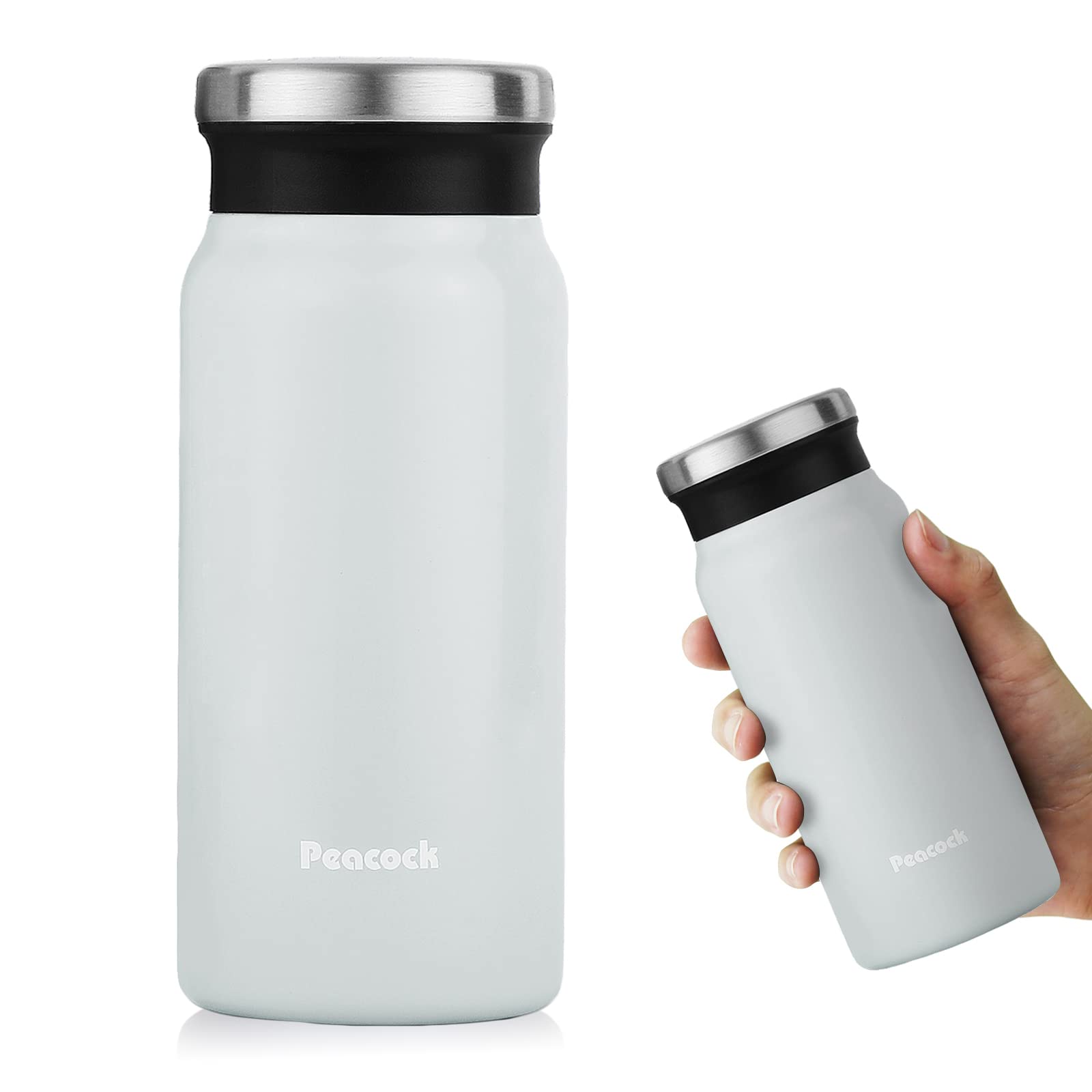 Tsuruya 14Oz Small Coffee Thermos Portable Travel Coffee Mug Stainless Steel Vacuum Insulated Thermos For Hot And Cold Leakproof