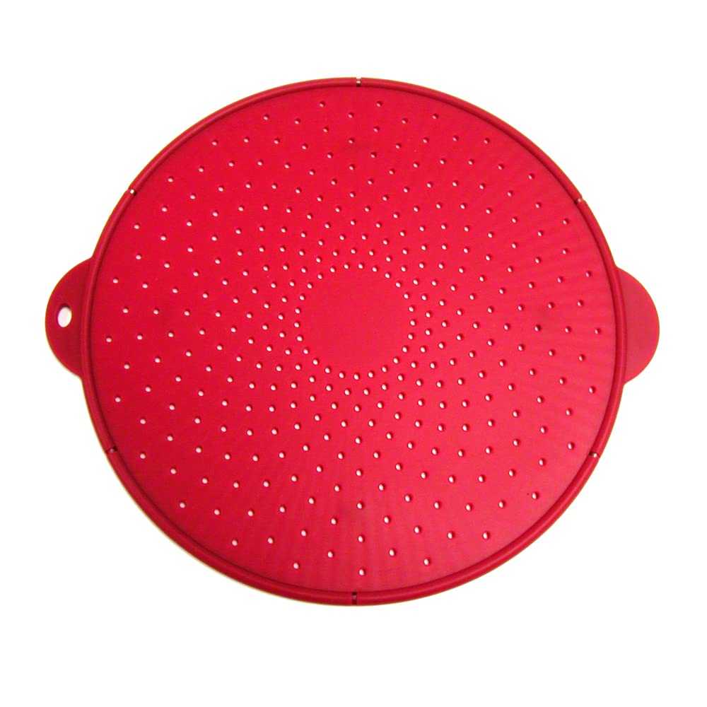 Norpro 12.5 Inch Silicone Splatter Screen, 12-1/2-Inch, Red