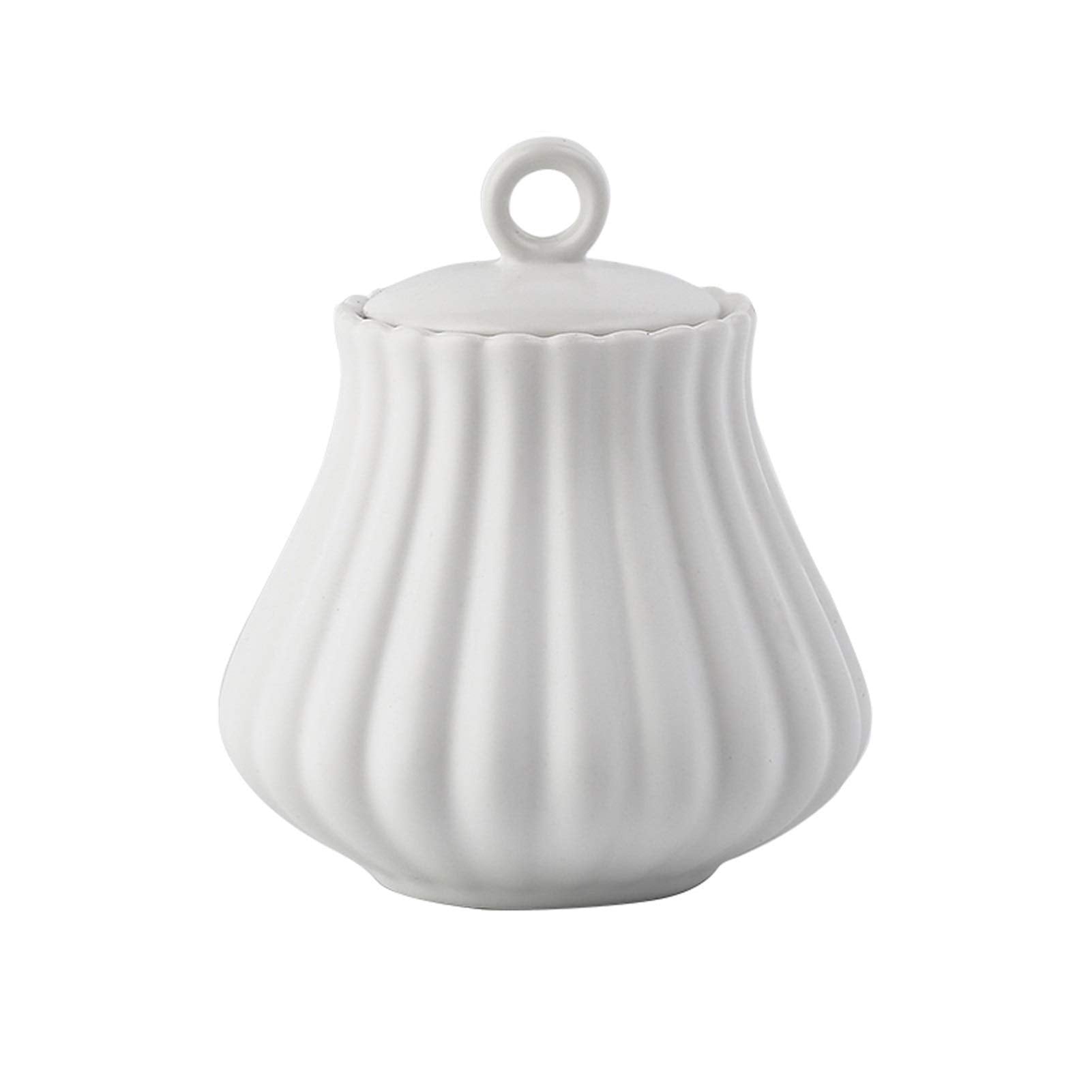 Bxzpzplj Sugar Bowl Ceramic Sugar Bowl Cute Creative Storage Tank White Granulated Sugar Coffee Cube Sugar Home Cafe Hotel Sugar