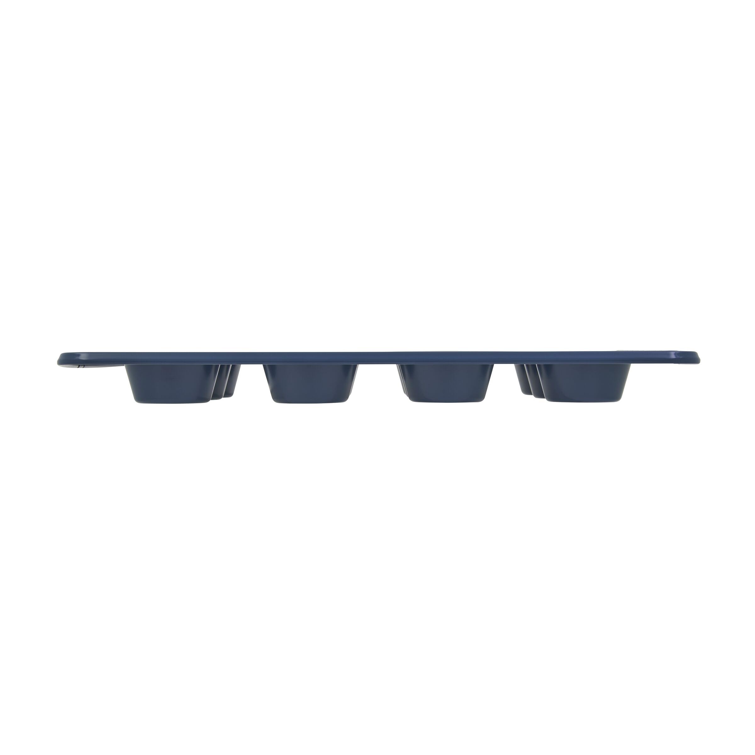 Chicago Metallic Everyday Non-Stick Muffin Pan, Perfect For Muffins, Eggbites And More! 12-Cup, Blue