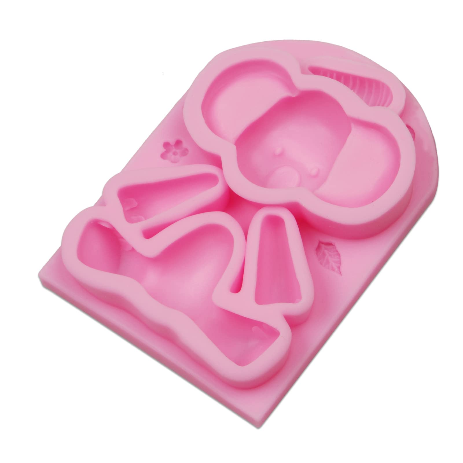 Elephant Chocolate Mold, Baby Shower Elephant Silicone Fondant Molds For Baby Shower Birthday Party Cake Decoration, Safari Anim