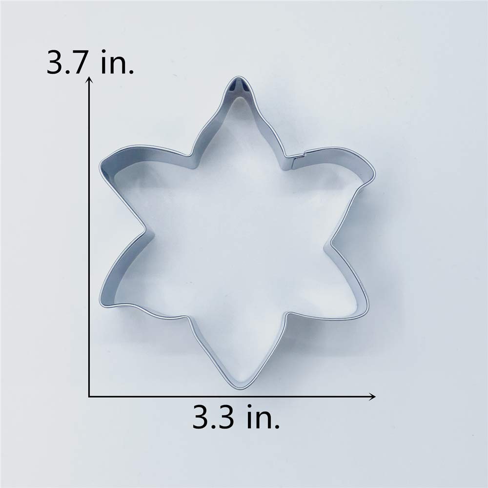 Liliao Lily Flower Cookie Cutter - 3.3 X 3.7 Inches - Stainless Steel
