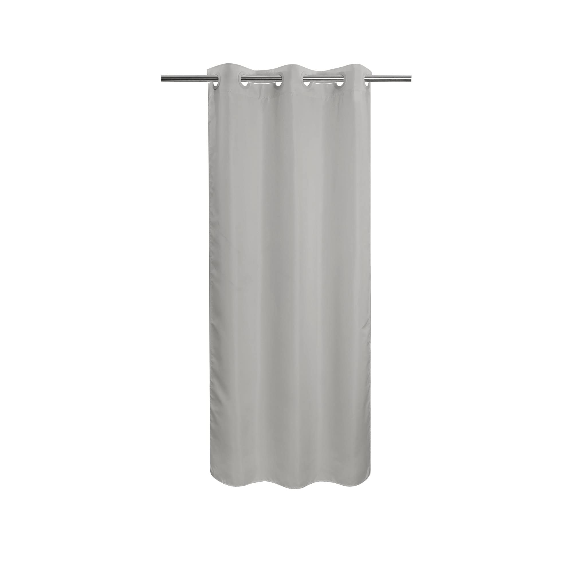 River Dream Stall Size No Hook Grey Shower Curtain Soft Microfiber - 36 '' Wide Small Fabric Shower Curtain Set For Narrow Stall