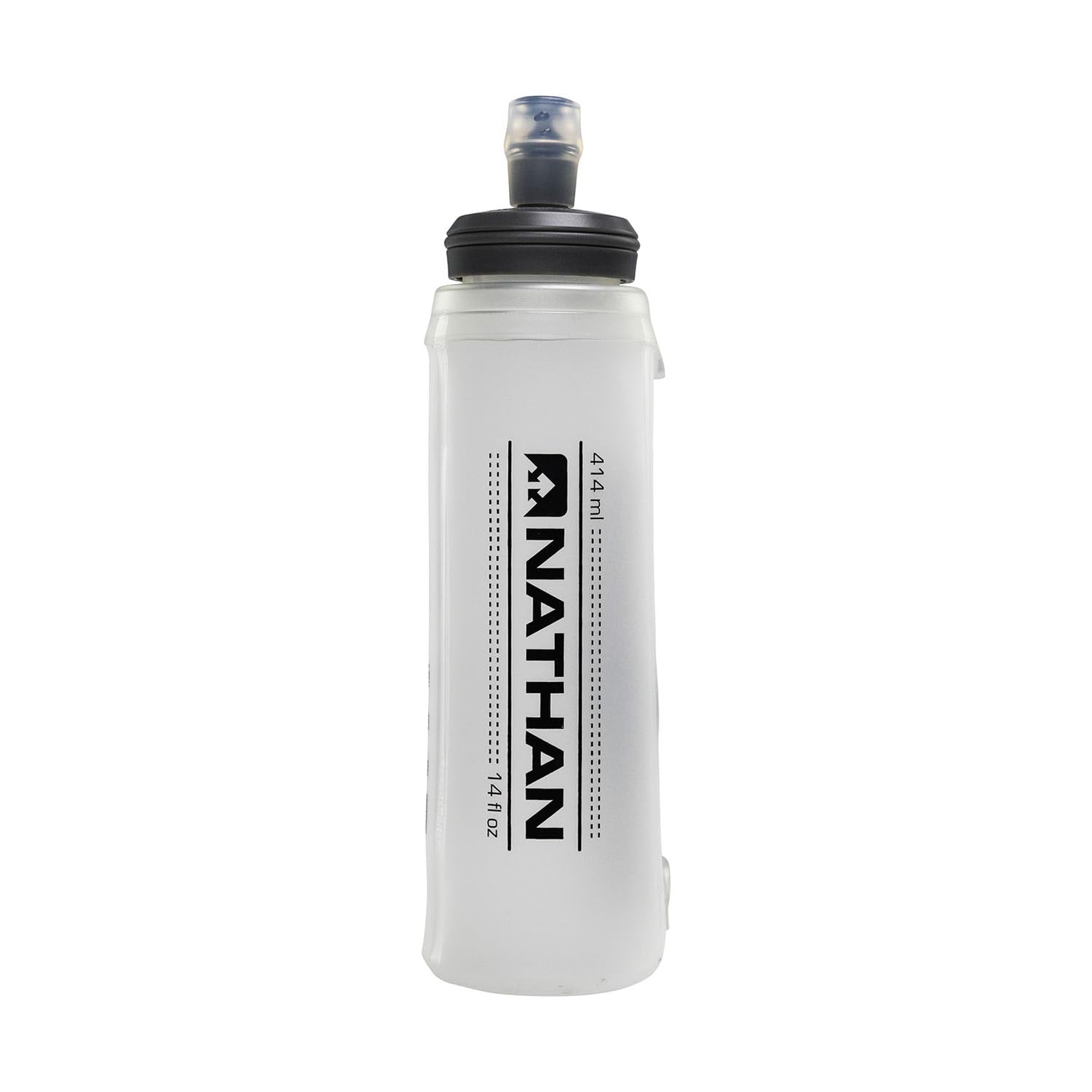 Nathan Soft Flask with Bite Top, Collapsible Running Water Bottle for Hydration, Flexible Soft Flask, 14 oz