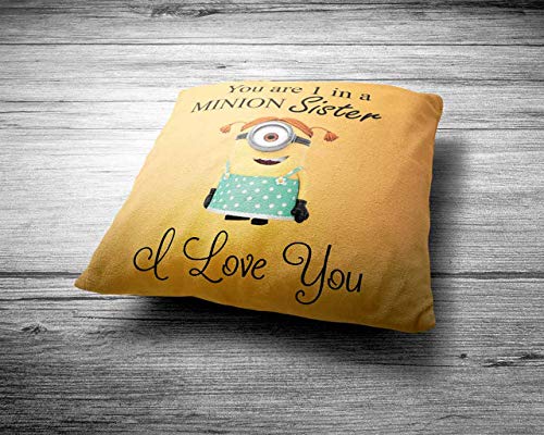 Giftcart You are one in Minion Brother and Sister Collection 12x12 Inches Multicolor | Gift for Rakhi | Gift for Brother | Gift