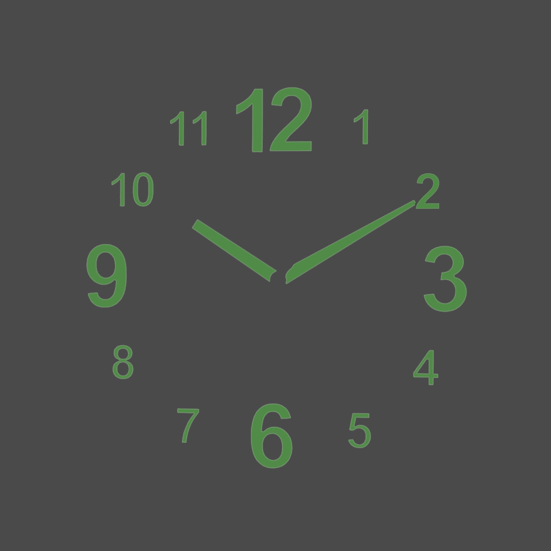 Ajanta Night Glow Radium Plastic Analog Wall Clock (310 X 44 X 310 Mm)(Matt Black)