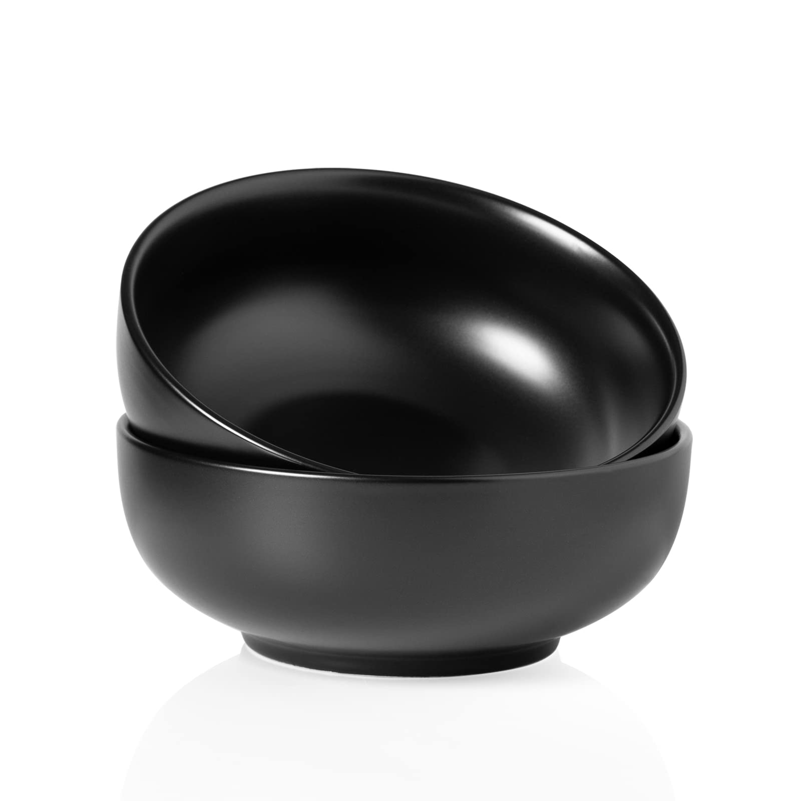 Kanwone Large Serving Bowls - 55 Ounce, Porcelain Salad Bowls, Pasta, Soup Bowls, Set Of 2, Serving Dishes For Entertaining, Mic