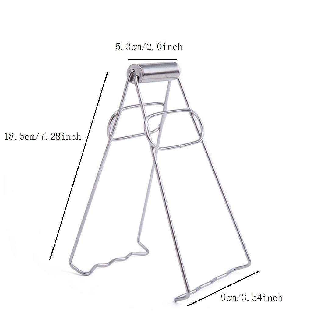 Olirexd Universal Kitchen Stainless Steel Plate Lifter, Folding Hot Dish Plate Bowl Clip Plate Retriever Tongs