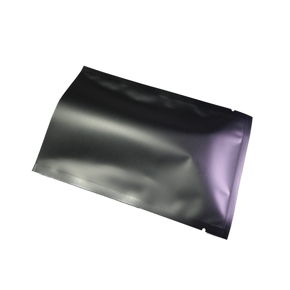 Qq Studio Clear Open Top Colored Metallic Mylar Bag (100 Bags) (Black, Open | 3.5'' X 5.1'')