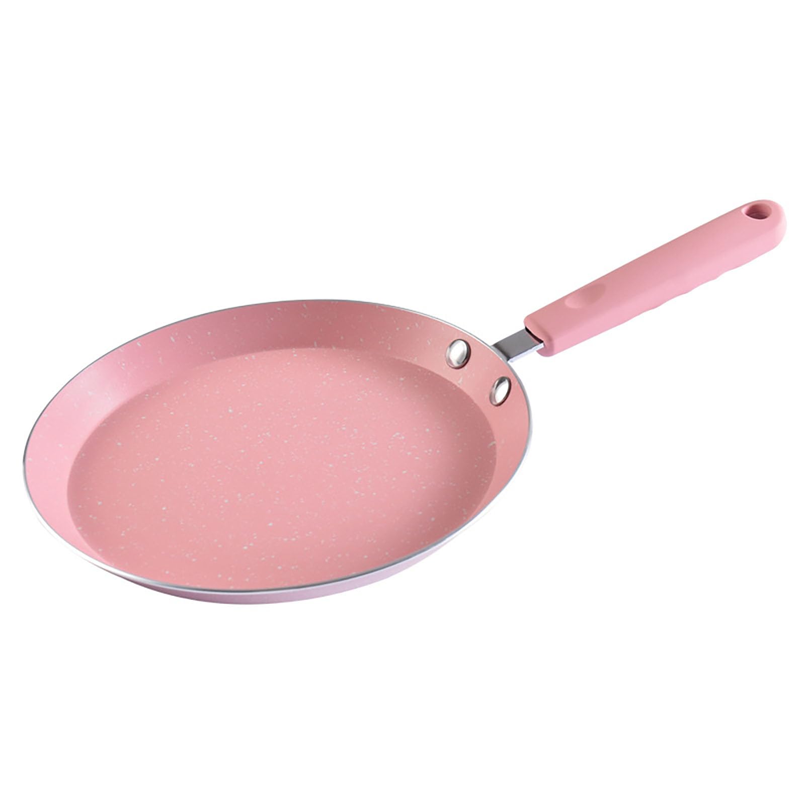 YIKANGHENG Small Frying Pan, 7 Inch Pink Iron Medical Stone Pan with Nonstick Coating for Kitchen an Outdoor of Fried Eggs, Cake