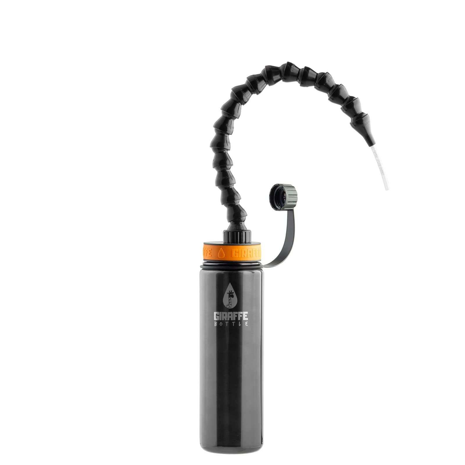 Giraffe Bottle Tower Hands Free Drinking System, Insulated Stainless Steel Bottle (Length 15 In / 38 Cm)