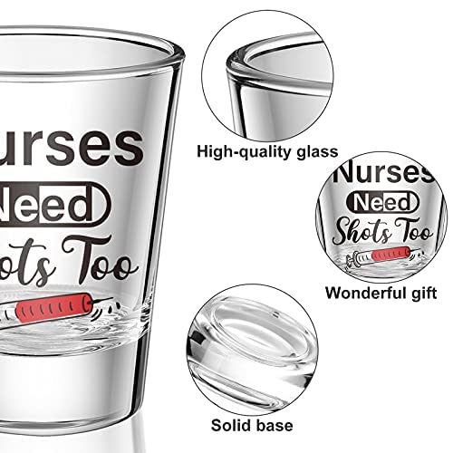 Patelai Nurse Need Shots Too, Funny Glass Gift For Women And Male Mom Sister Or Friend Present For Nursing Graduation Nurses Day