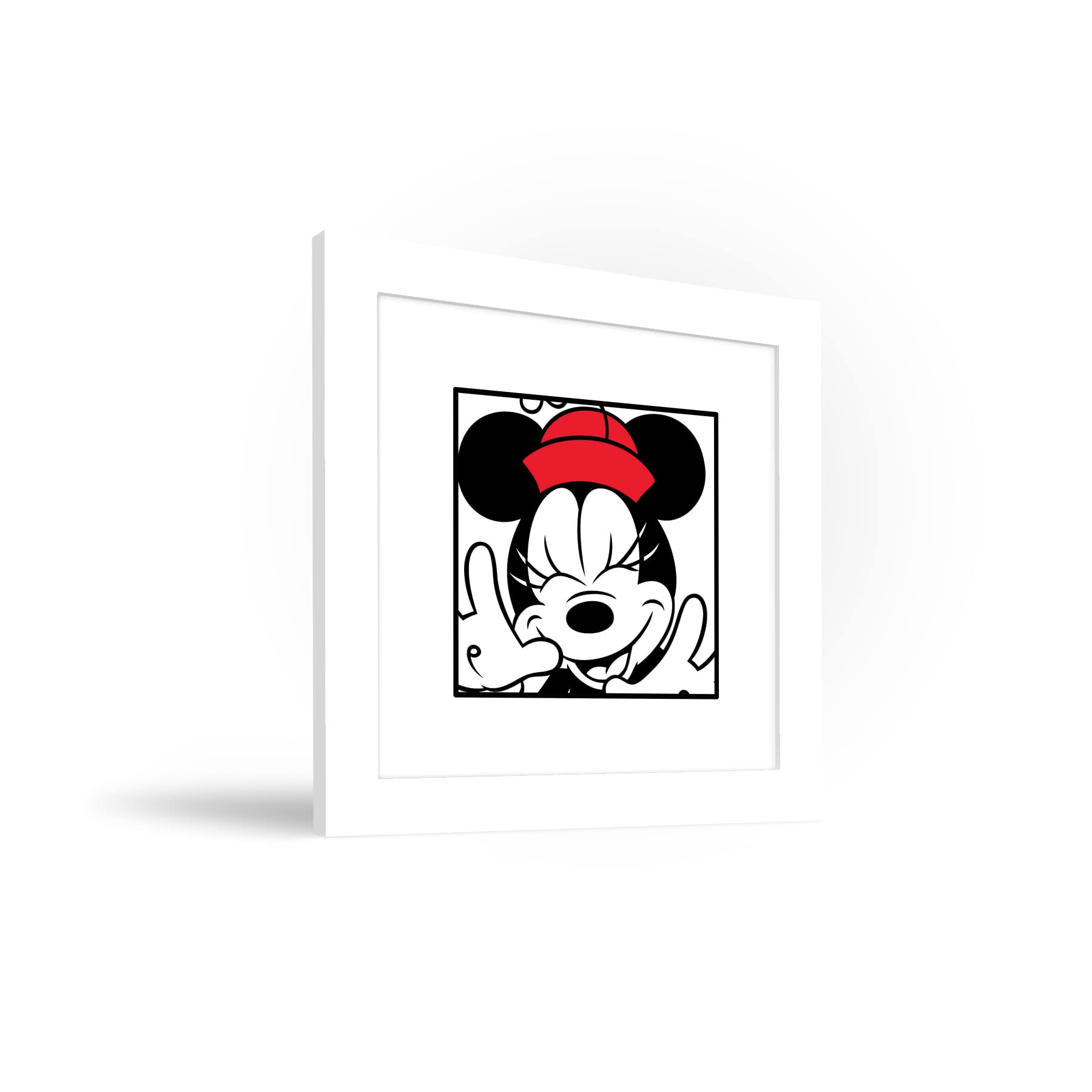 Trends International Gallery Pops Disney Mickey Mouse - Minnie Expressions - Laughing Wall Art Wall Poster, 12'' X 12'', White F