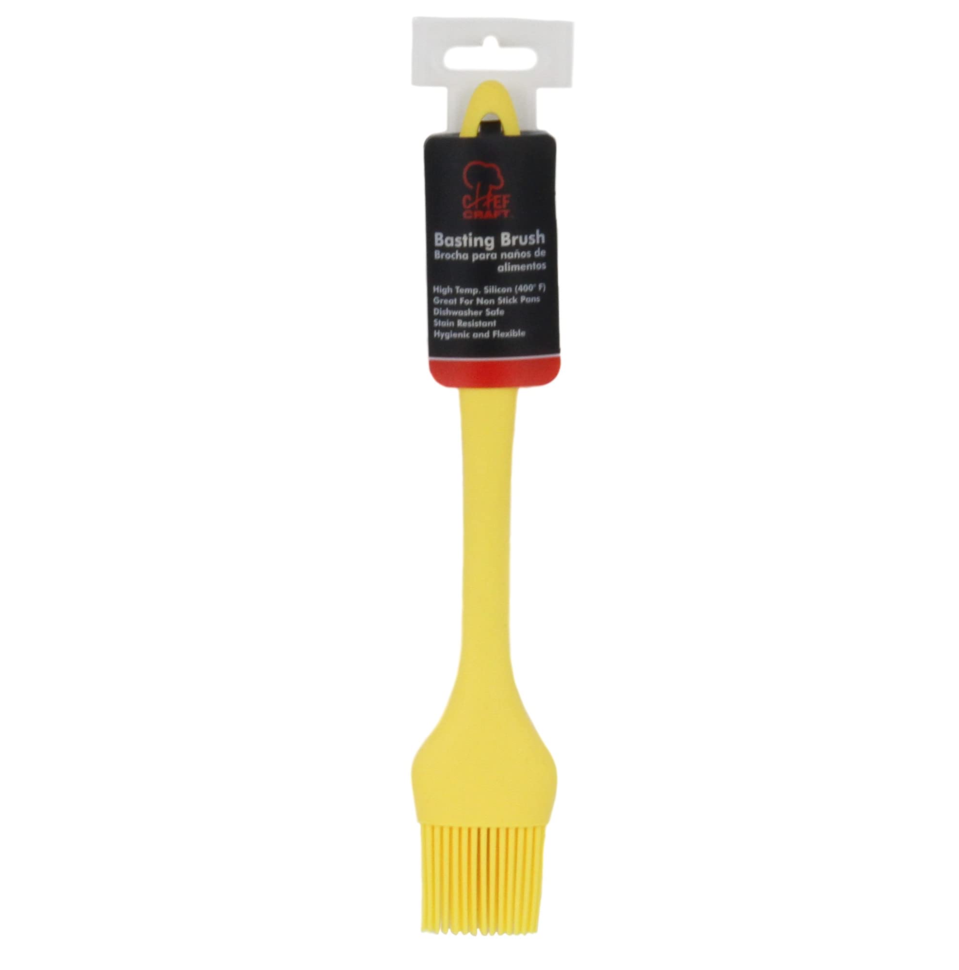 Chef Craft Premium Silicone Basting Brush 10.25 Inch, Yellow