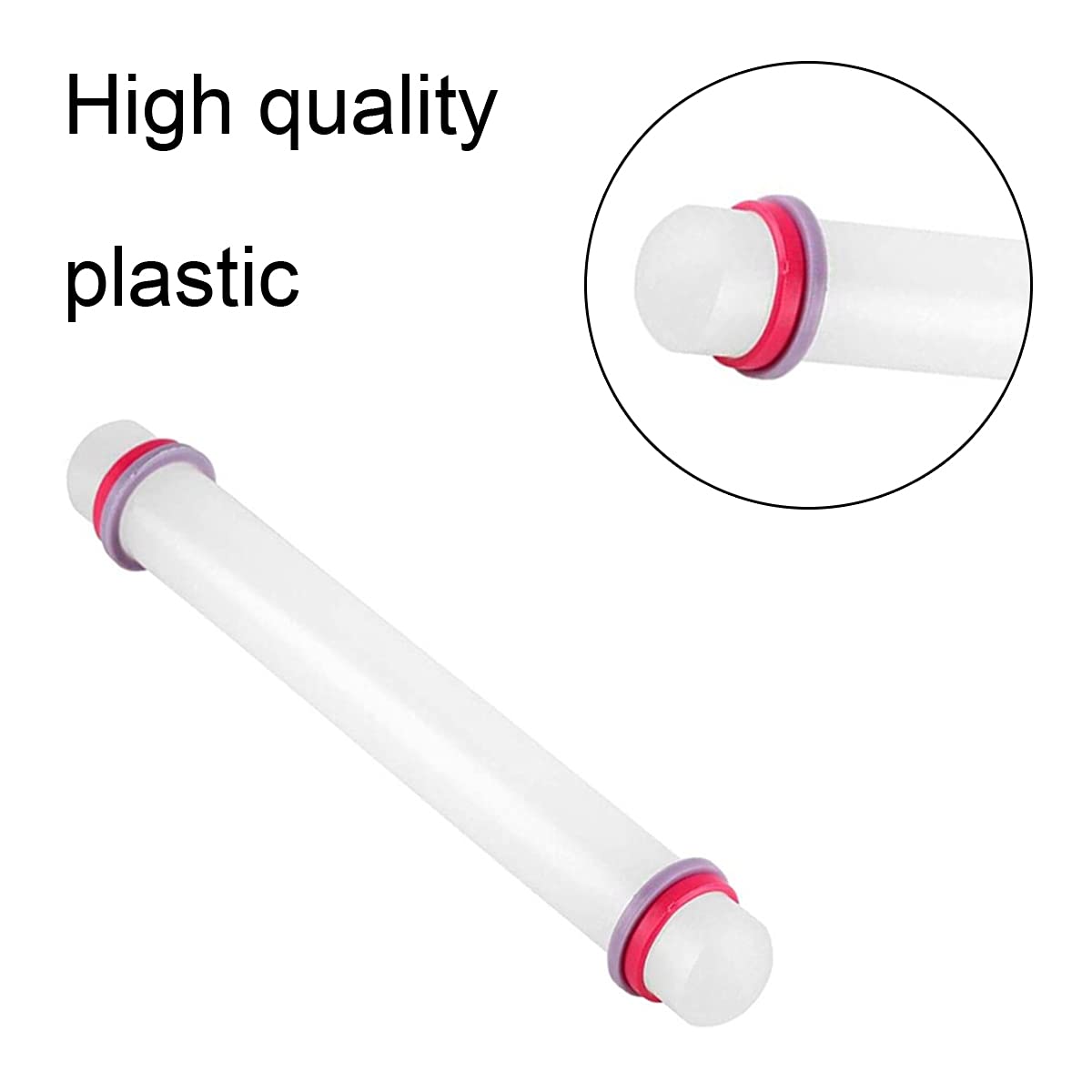 2 Pcs Adjustable Rolling Pin With Removable Rings Non Stick Fondant 9 Inch Rolling Pin For Dumpling Dough Roller Baking Dough Pi
