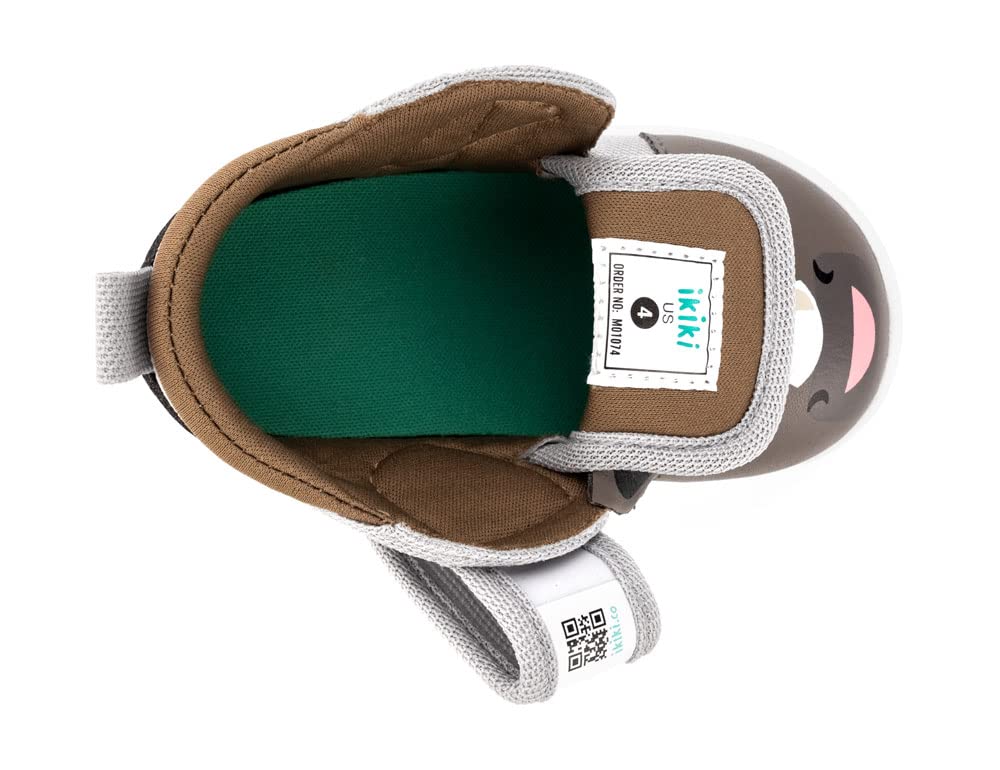 Ikiki Rhino Squeaky Shoes For Toddlers Wadjustable Squeaker Gray Girl Or Boy Shoes (Size 13, Rafiq Rumble)