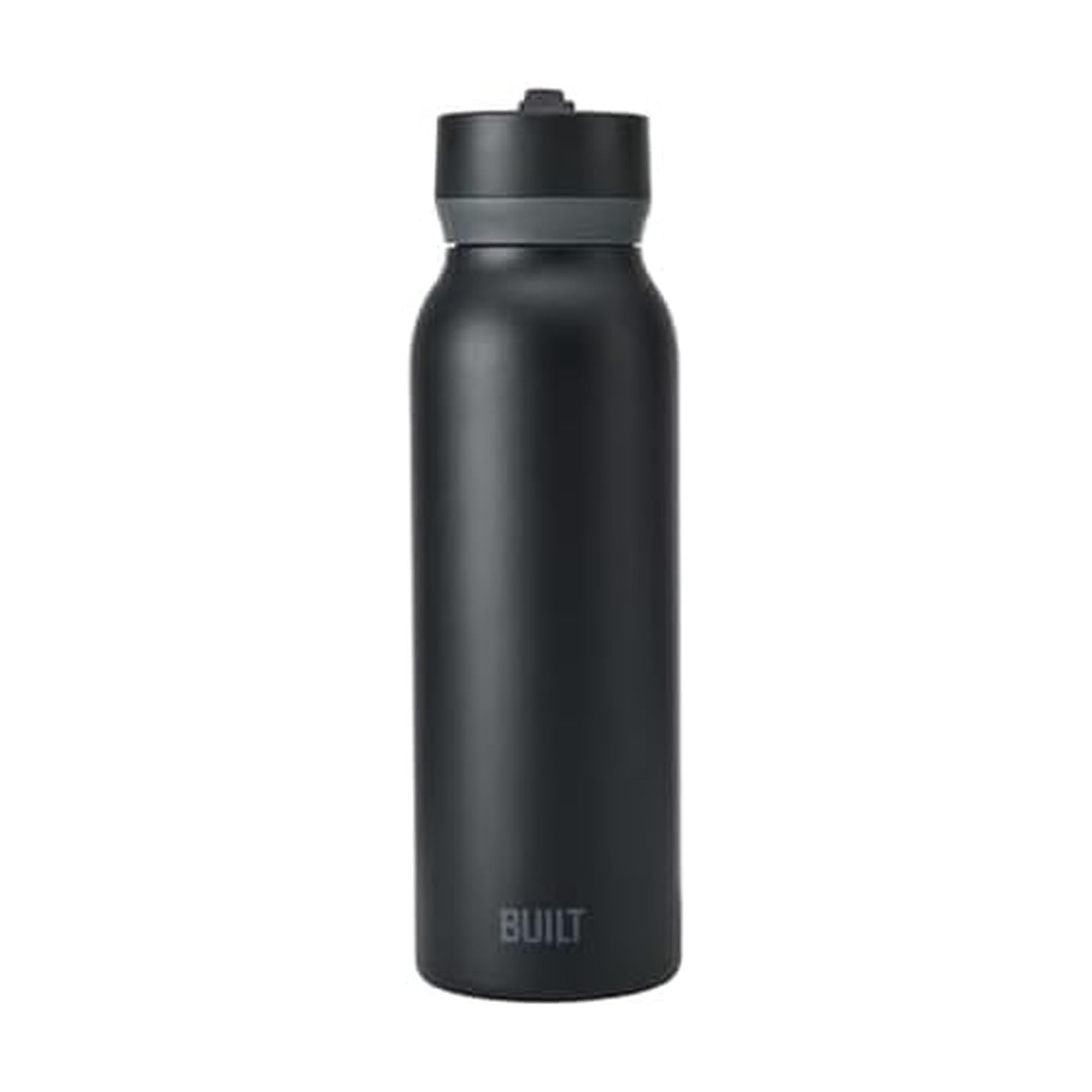 BUILT 40 oz Stainless Steel Water Bottle with Straw Lid  Double Wall Vacuum Insulated, Keeps Drinks Cold 8 Hrs or Hot 4 Hrs, Fi