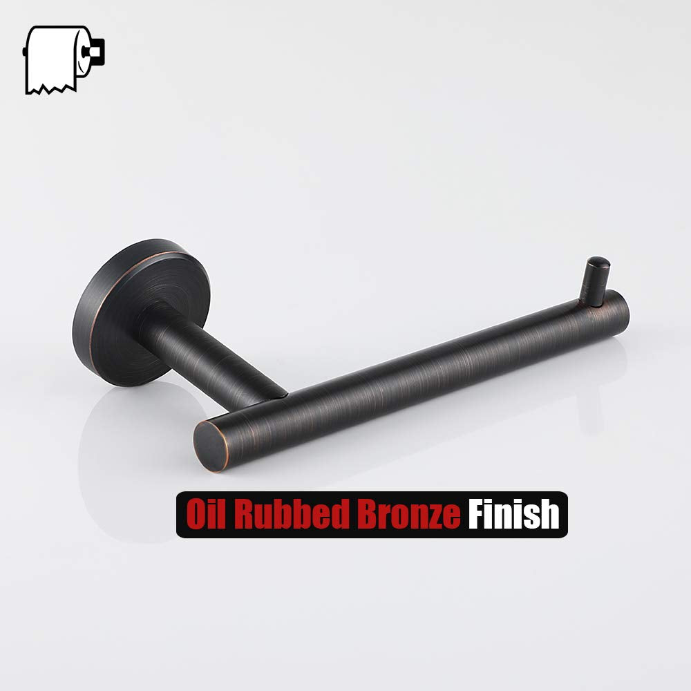 JQK Toilet Paper Holder Oil Rubbed Bronze  5 Inch 304 Stainless Steel Thick 0.8mm Tissue Paper Dispenser for Bathroom  Hold Mega Rolls Wall Mount  TPH100-ORB