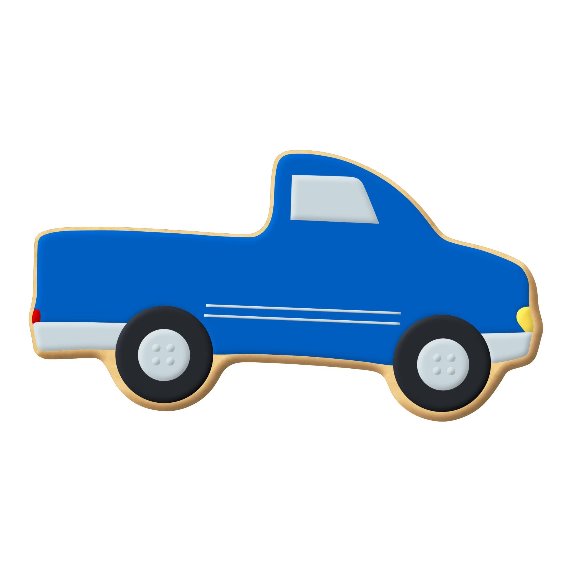Pick Up Truck Cookie Cutter 4 Inch - Made In The Usa - Foose Cookie Cutters Tin Plated Steel - Pick Up Truck Cookie Mold
