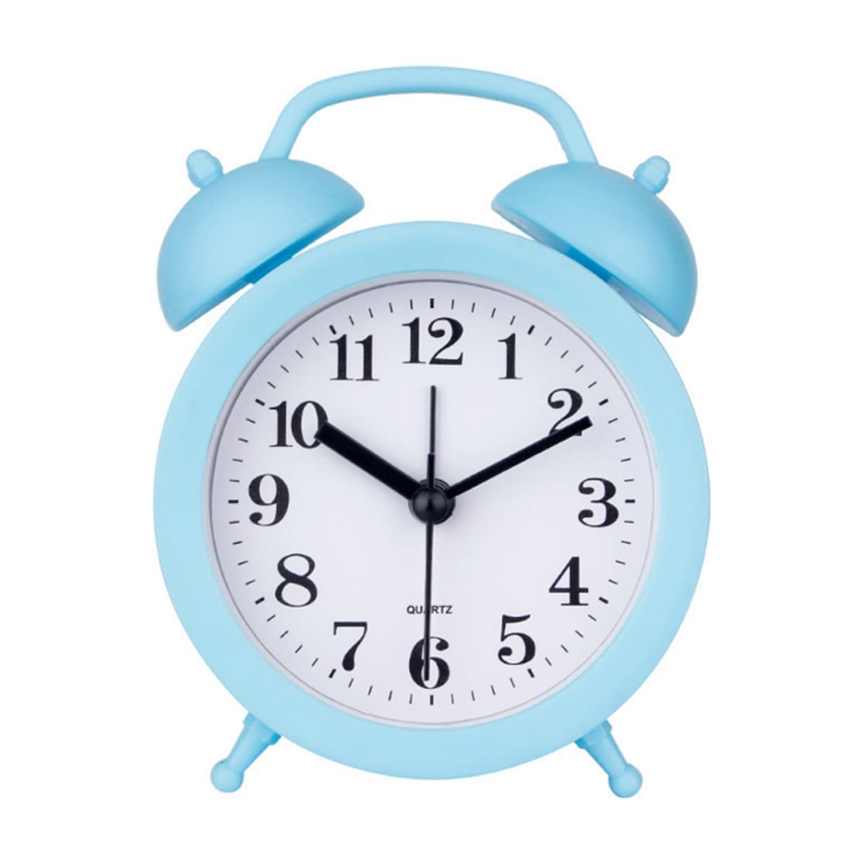 TXY Kids Double Bell Classic Home Cute Battery Operated Analog Mini Round Bedside Desk Alarm Clock - Kid Gifts Children s Studen