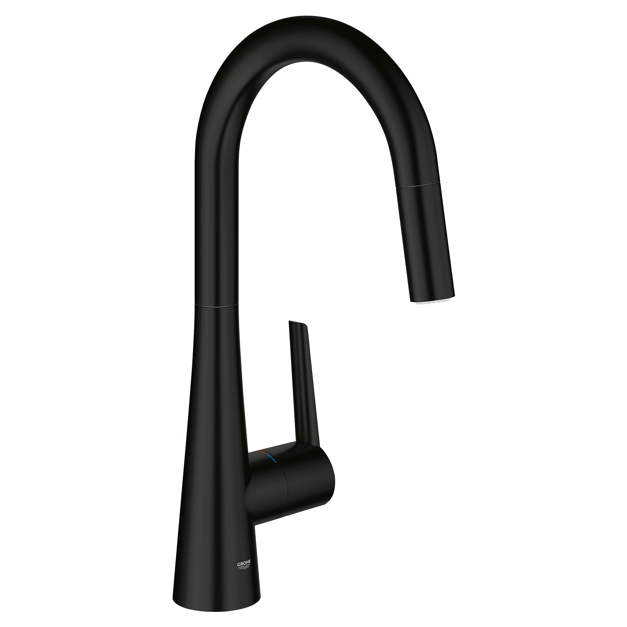 GROHE 322262433 Zedra Pull-Down Kitchen Faucet with sprayer Matte Black