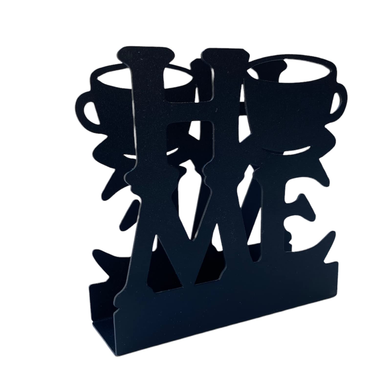 Black Napkin Holder for Table - Home Design Napkin Holder Organizer Tissue Dispenser for Kitchen Countertops  Dining and Picnic Table  Party  Bathroom  Indoor & Outdoor Use (Home)