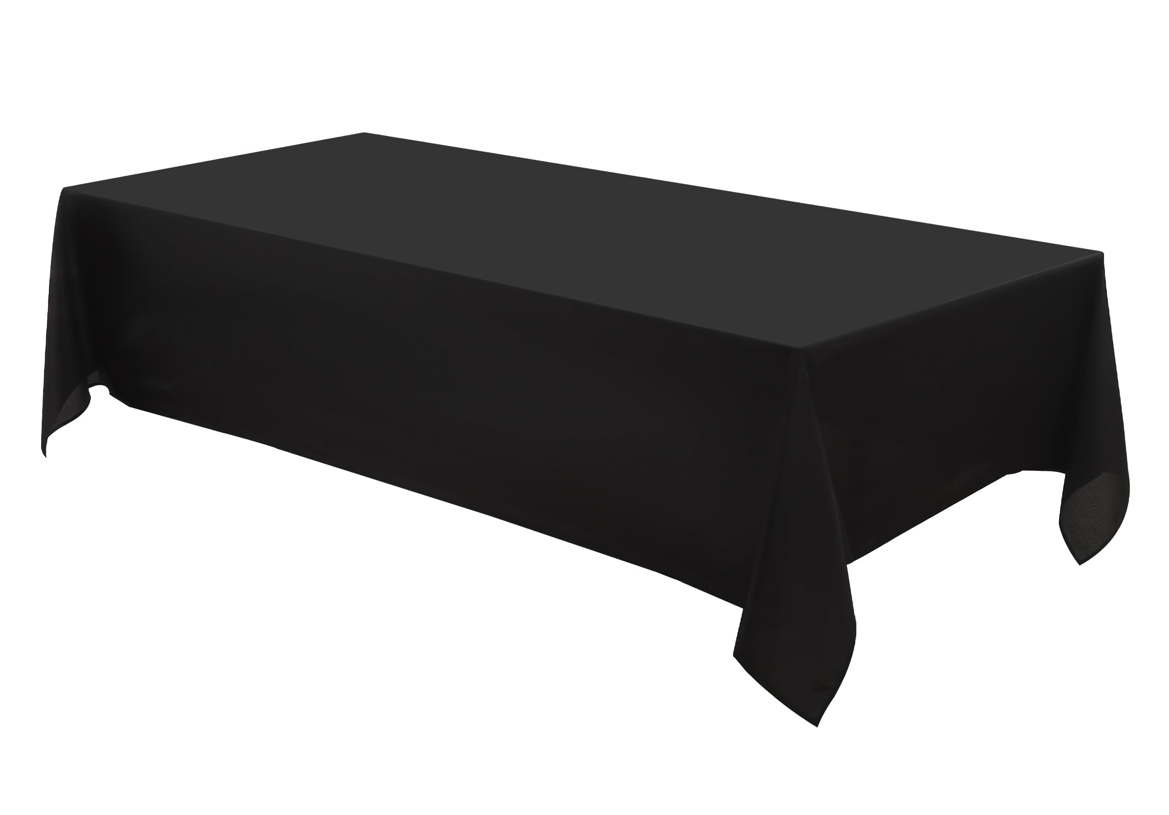 Aocoz Rectangular Tablecloth 90x132 Inch 1 Pack Black Table Cloths for 6ft Stain Resistant Decorative Washable Polyester Rectang