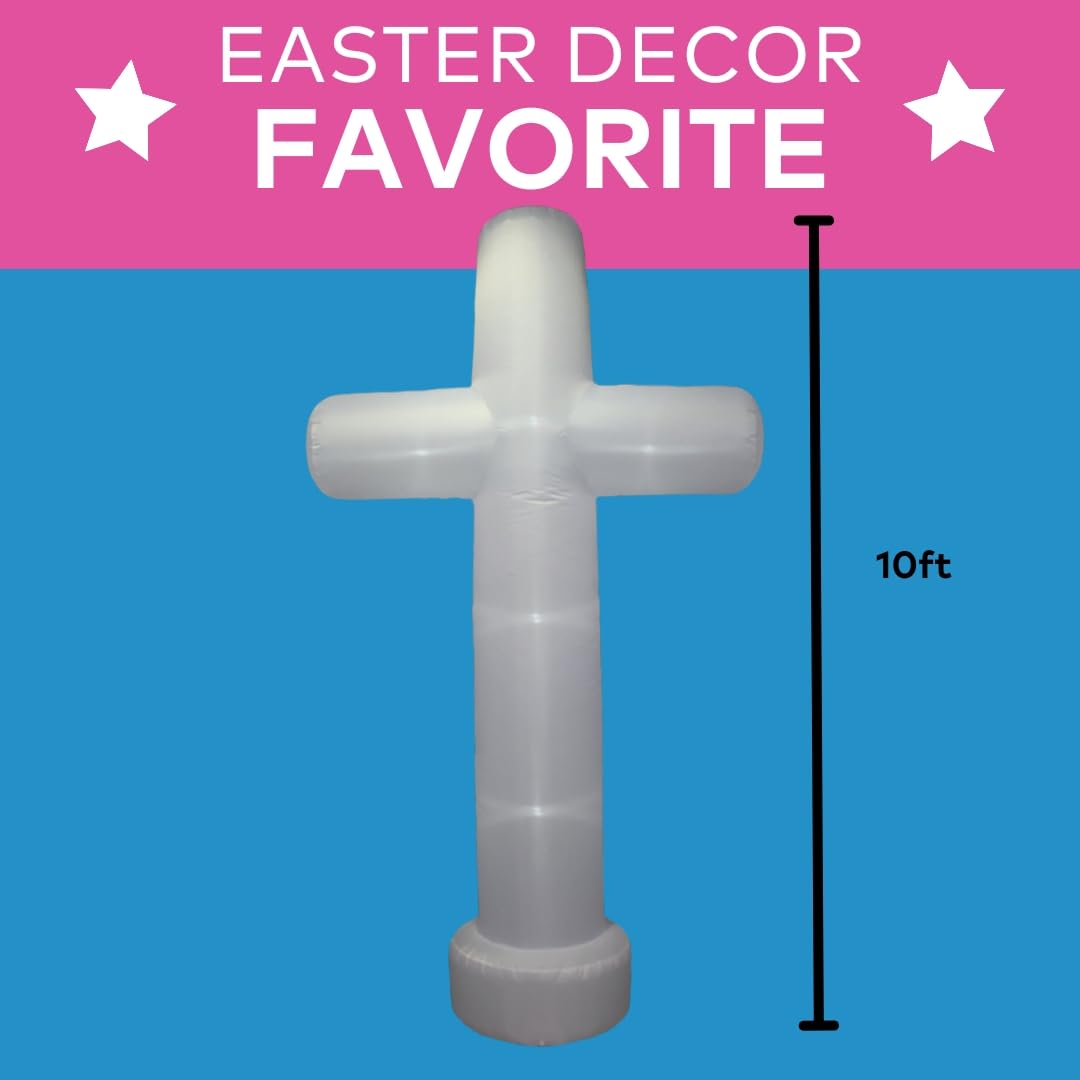 Cross Inflatable 10 Feet Tall, Easter Yard Inflatable