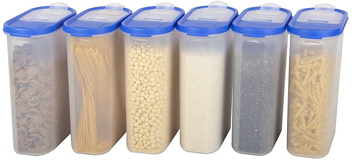 Cutting Edge Essentials 2.4L Fliptop Modular Container Blue (Set Of 6)