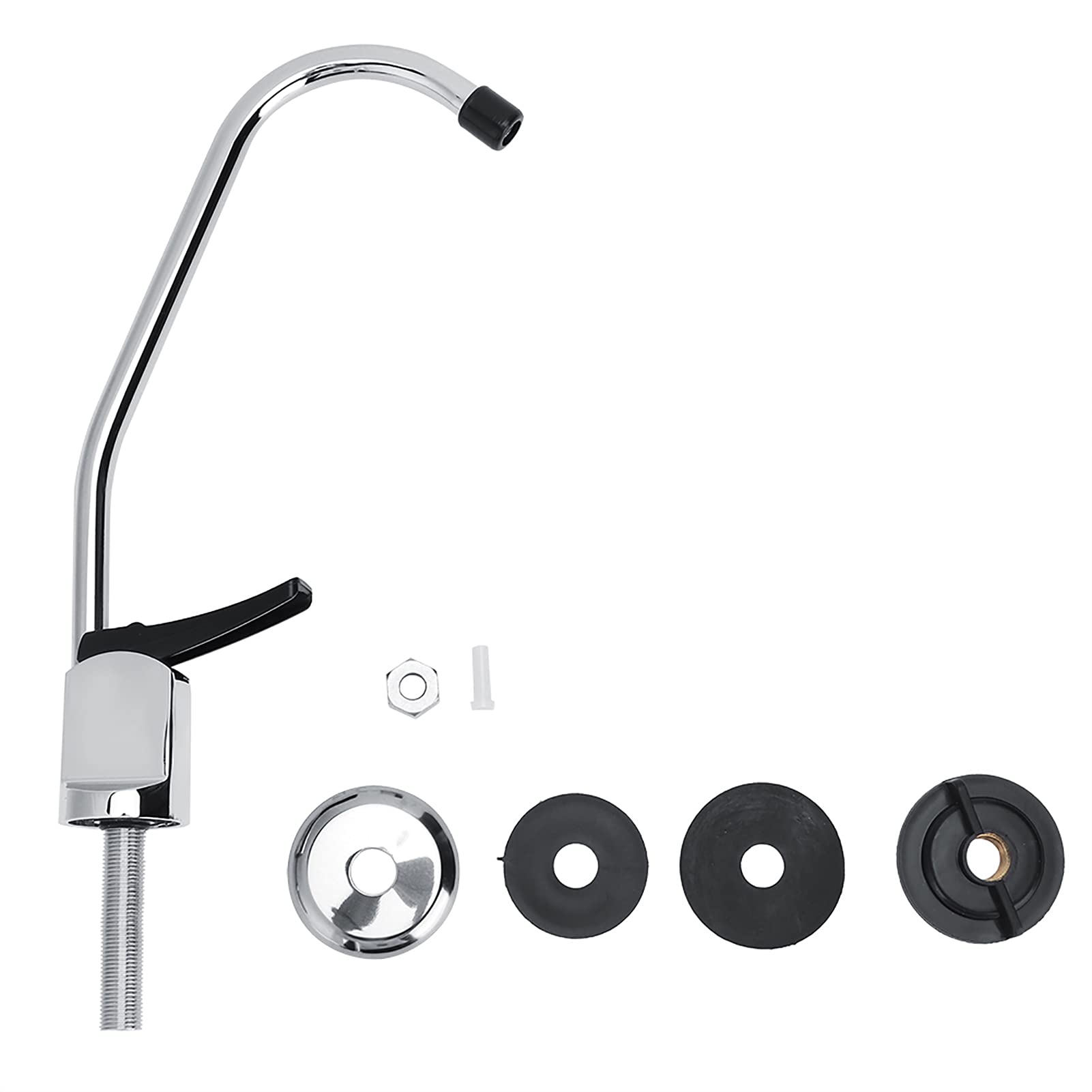 Stainless Steel Faucet Chrome Plated Reverse Osmosis Goose Neck Fast Connection Drinking Water Filter Kitchen Tap Kitchen Water