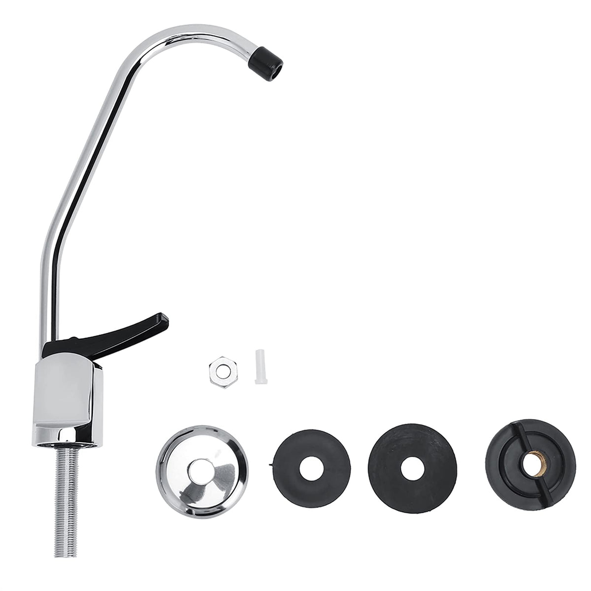 Stainless Steel Faucet Chrome Plated Reverse Osmosis Goose Neck Fast Connection Drinking Water Filter Kitchen Tap Kitchen Water