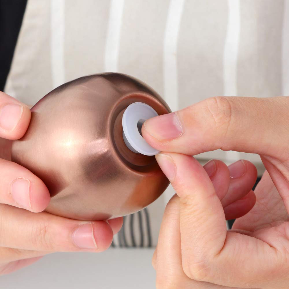 Tupmfg Salt Pepper Shaker Set: Stainless Steel Salt & Pepper Dispenser 2 Pieces For Kitchen (Rose Gold)