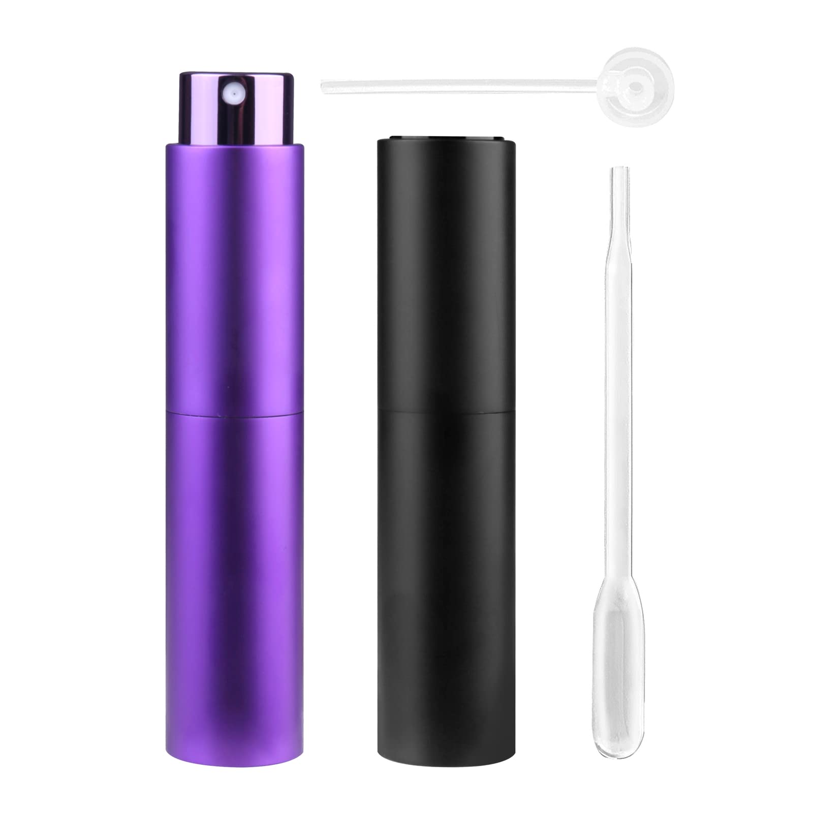 Zingso Refillable Travel Perfume Atomizer Bottles, 2 Pcs 10Ml Mini Portable Spray Bottles Refillable Perfume Aftershave Atomizer