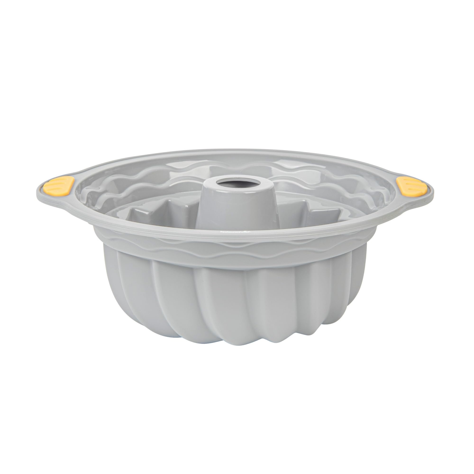 Restaurantware Gray Silicone Kugelhopf Fluted Bundt Cake Pan