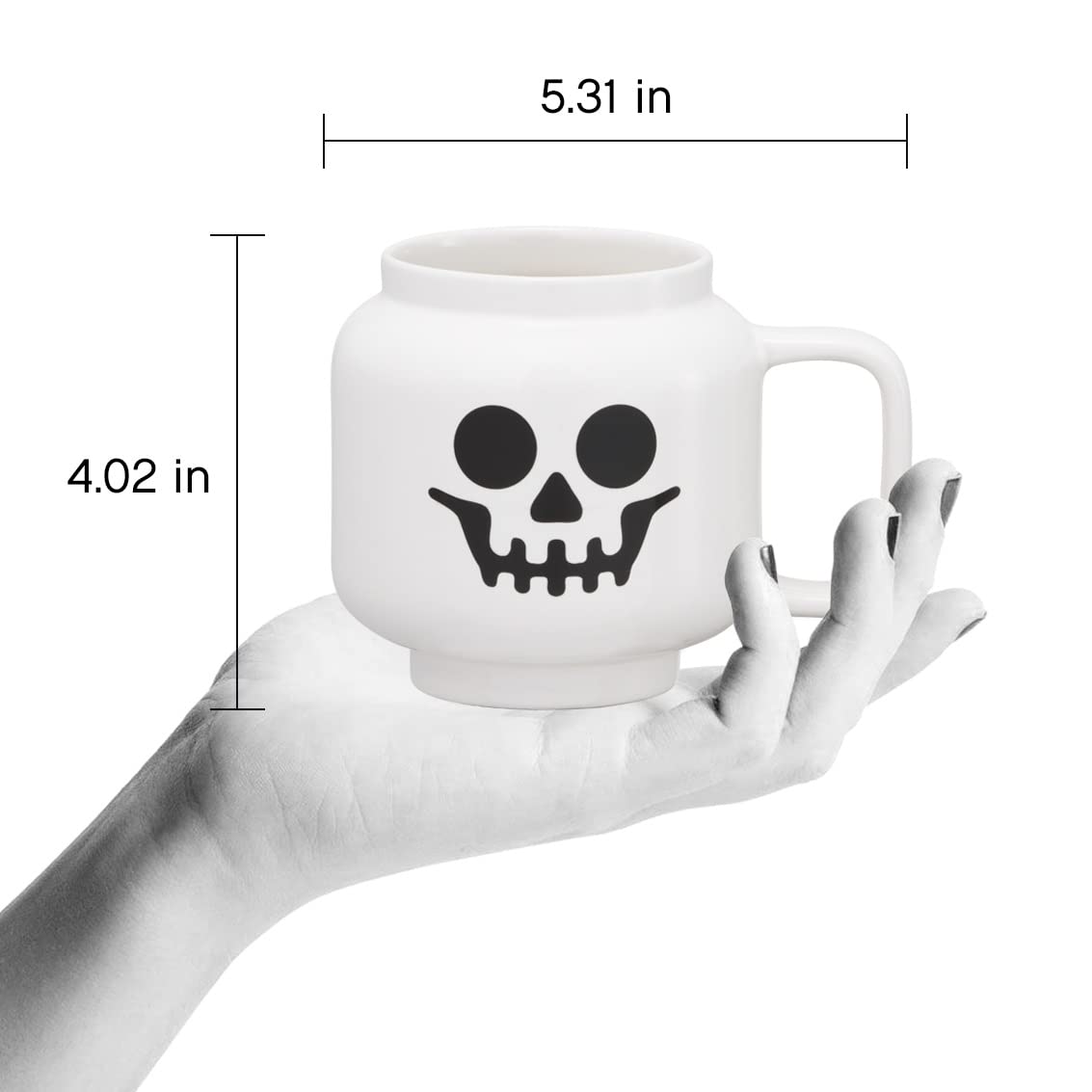 Lego Ceramic Mug Large - Skeleton - 530 ml | Perfect Mug, Gifts for Men, Mugs for Kids and Women Cool, Fun Unique Cup for All Ag