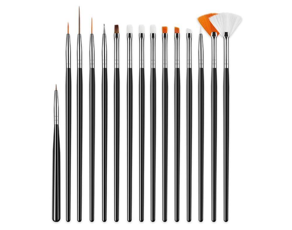 Whtchsu 15Pcs Cake Painting Brushes, Cake Decorating Brushes Kit Food Safe Paint Brush Tools,Sugar Cookie Painting Brushes Suppl