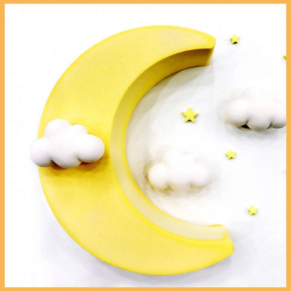 3D Moon Shape Silicone Cake Mold, Crescent Moonlight Sonata Mousse Cake Pan Bread Pizza Baking Mold Kitchen Bakeware Tools