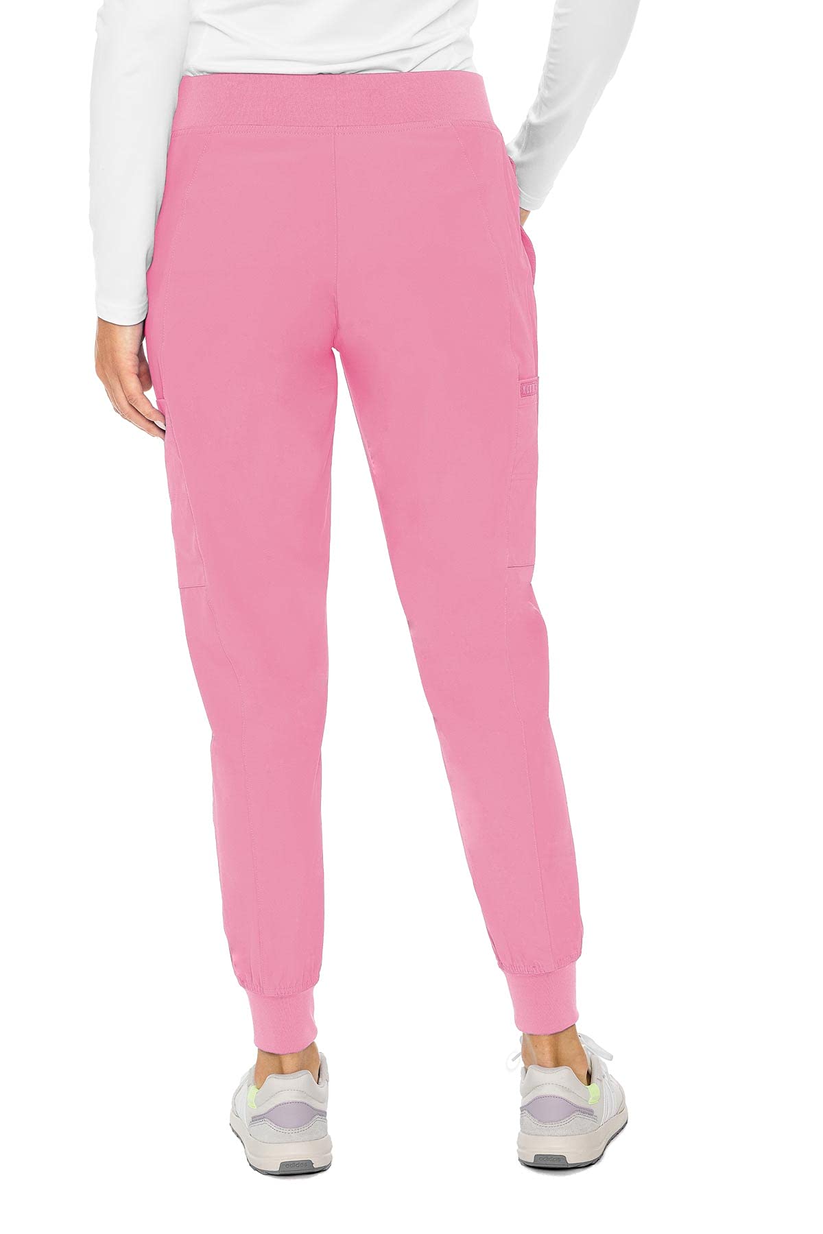 Med Couture Peaches Womens Seamed Jogger Pant, Taffy Pink, X-Large