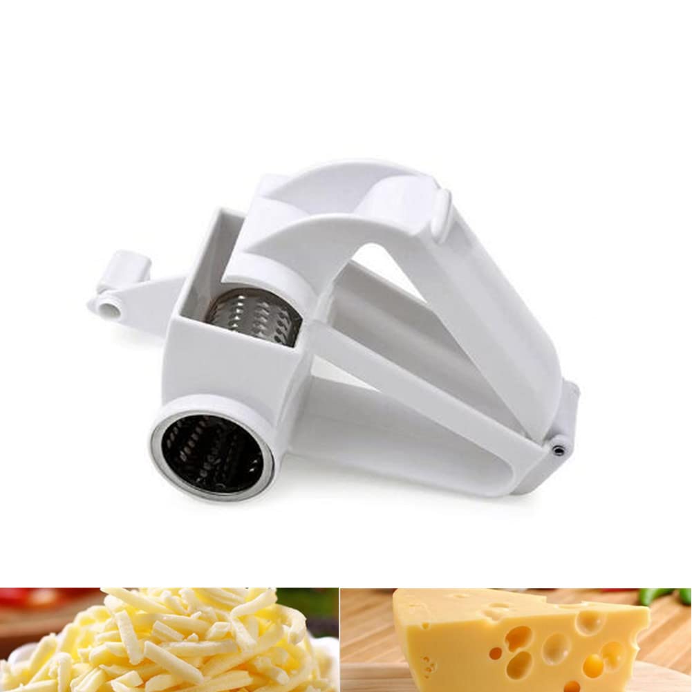 Manual Rotary Cheese Grater With Stainless Steel Drum, Mini Handheld Cheese Grater For Grating Grind Hard Cheese Chocolate Nuts