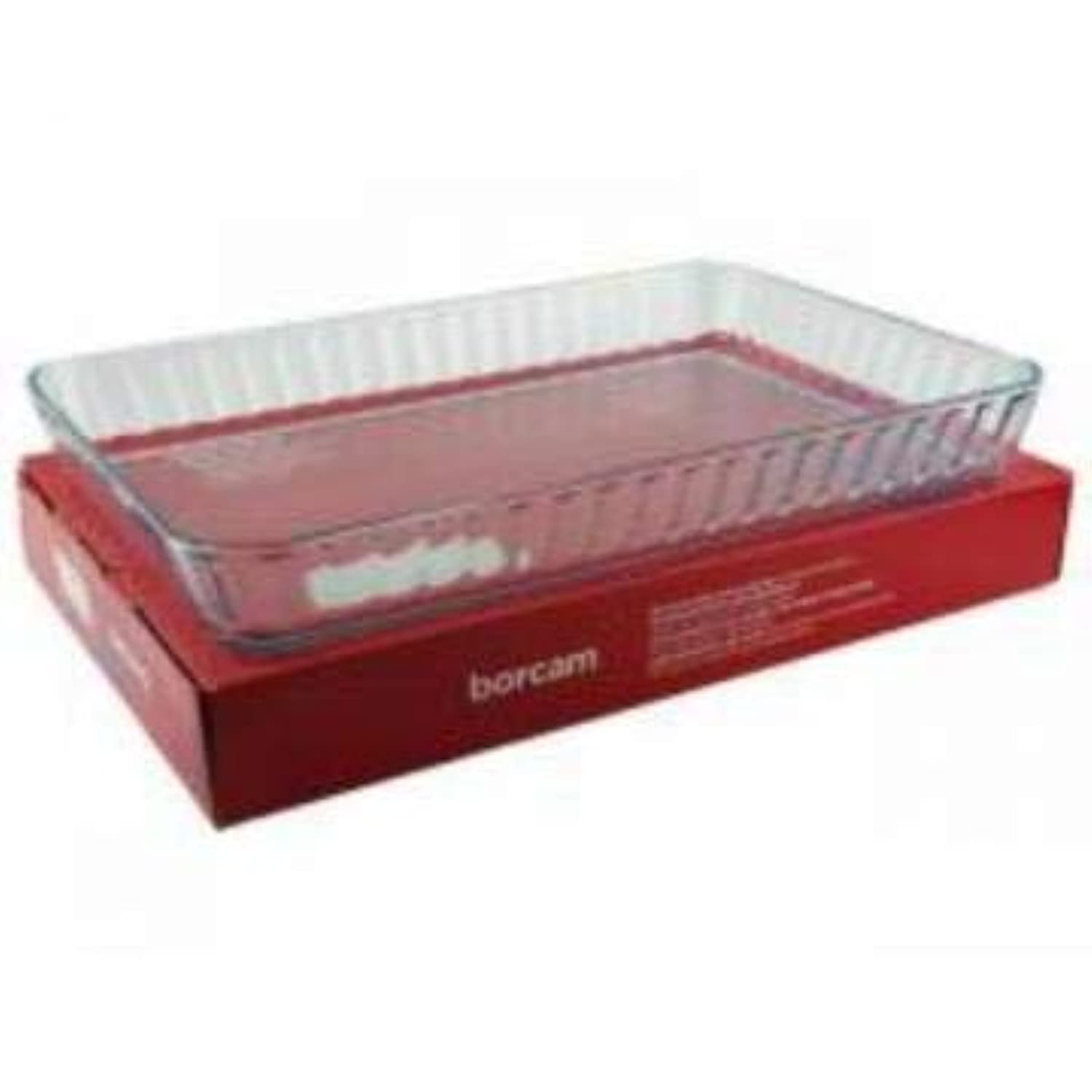 Pasabahce Borcam 59204 Rectangular Glass Dish Form And Mould 40 X 27 Cm