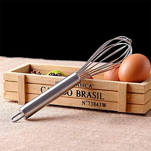 Simpli-Magic Cooking Utensils Stainless Steel, 2 Pack Bundle, Egg Beater, Whisk