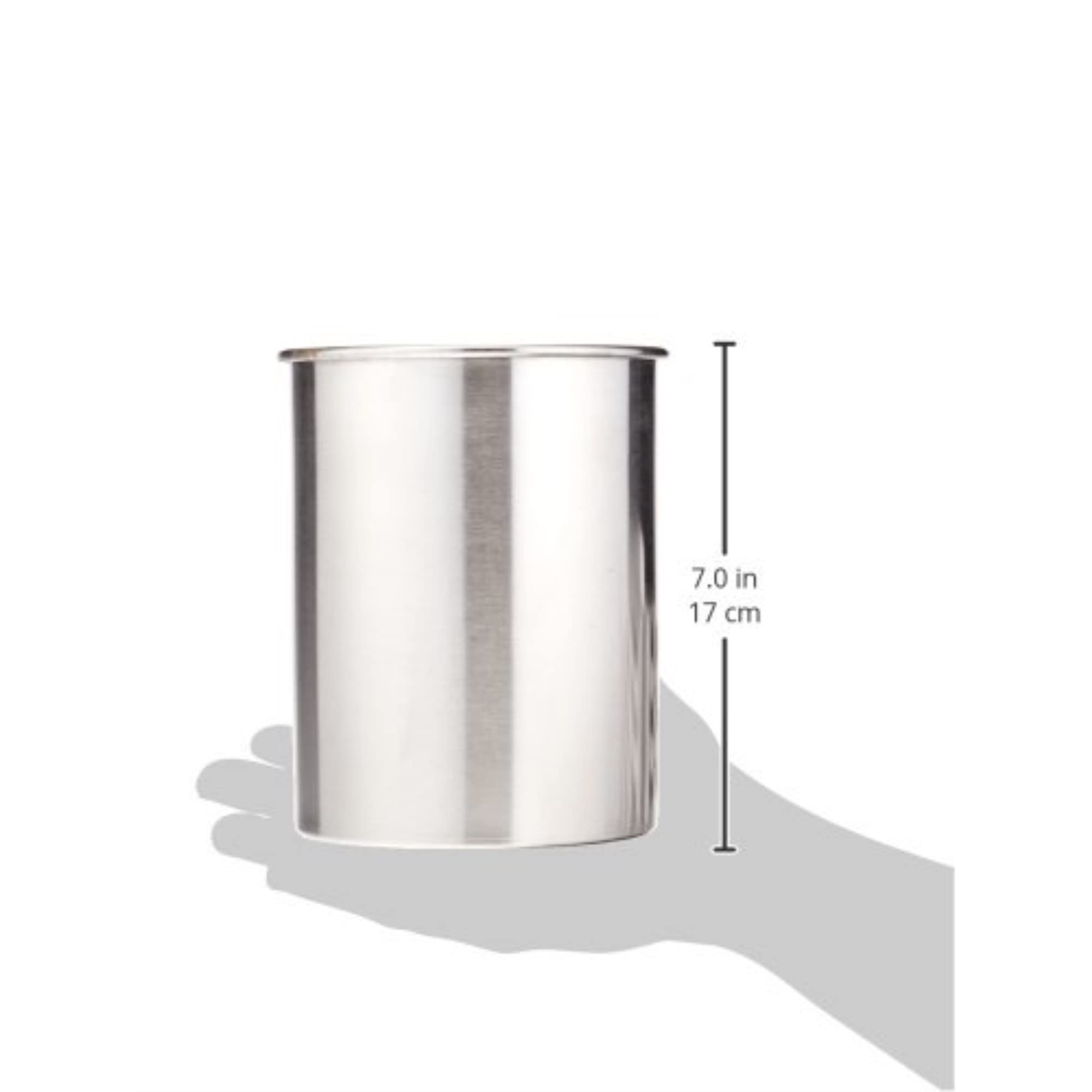 Tablecraft Products Hu2 Utensil Holder, Stainless Steel Brushed