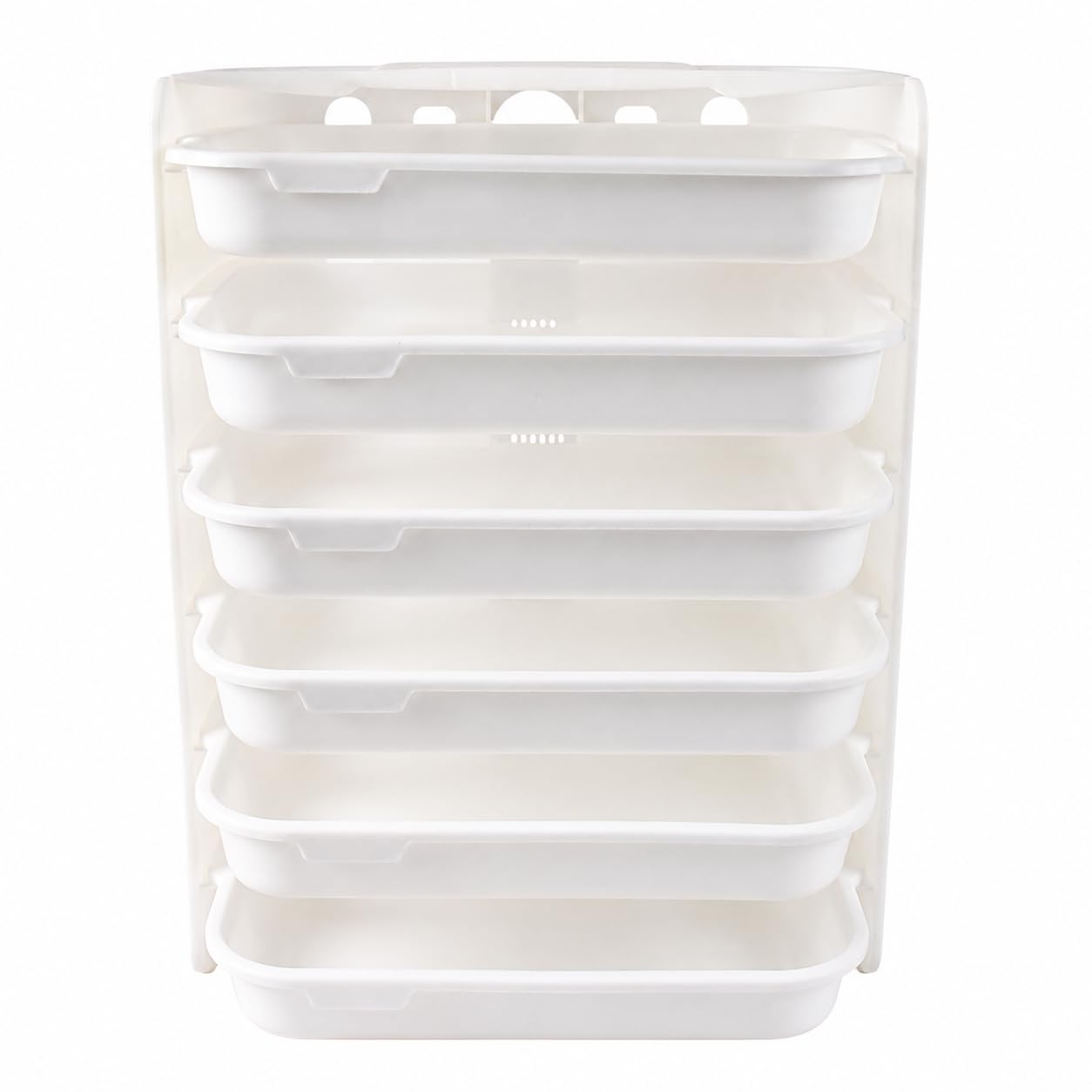 Oblivion Hanging Shelf For Kitchen  Plastic 6Layer WallMounted Food Organizer Rack, SpaceSaving Storage Solution, Dish Holde