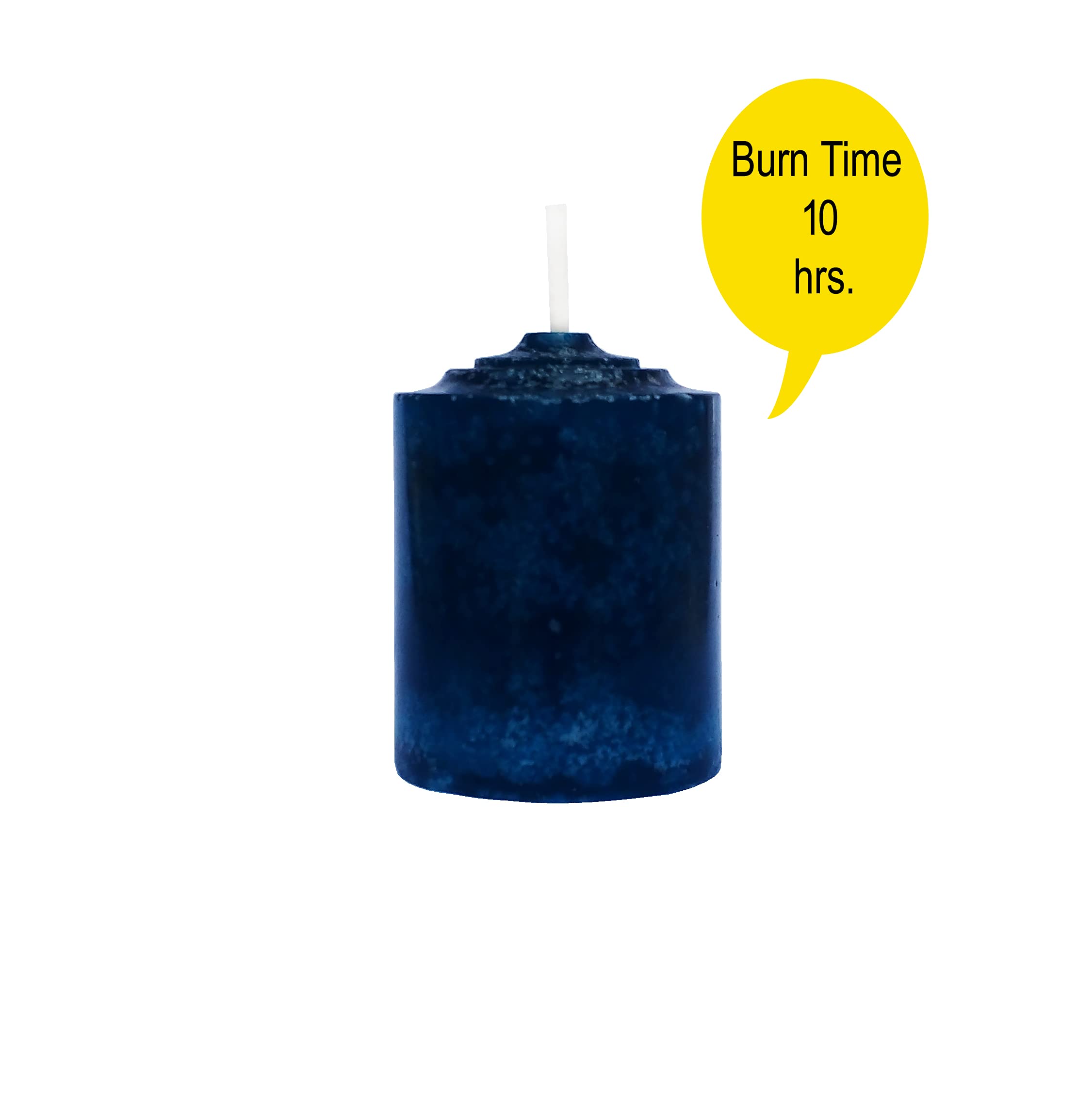 Pure Indian Candle Handpourd Forest Scented Dark Aqua Mottle Wax Votive Candle PIC0315 (Pack of 4 Pcs.) Burn Time 10 Hrs.
