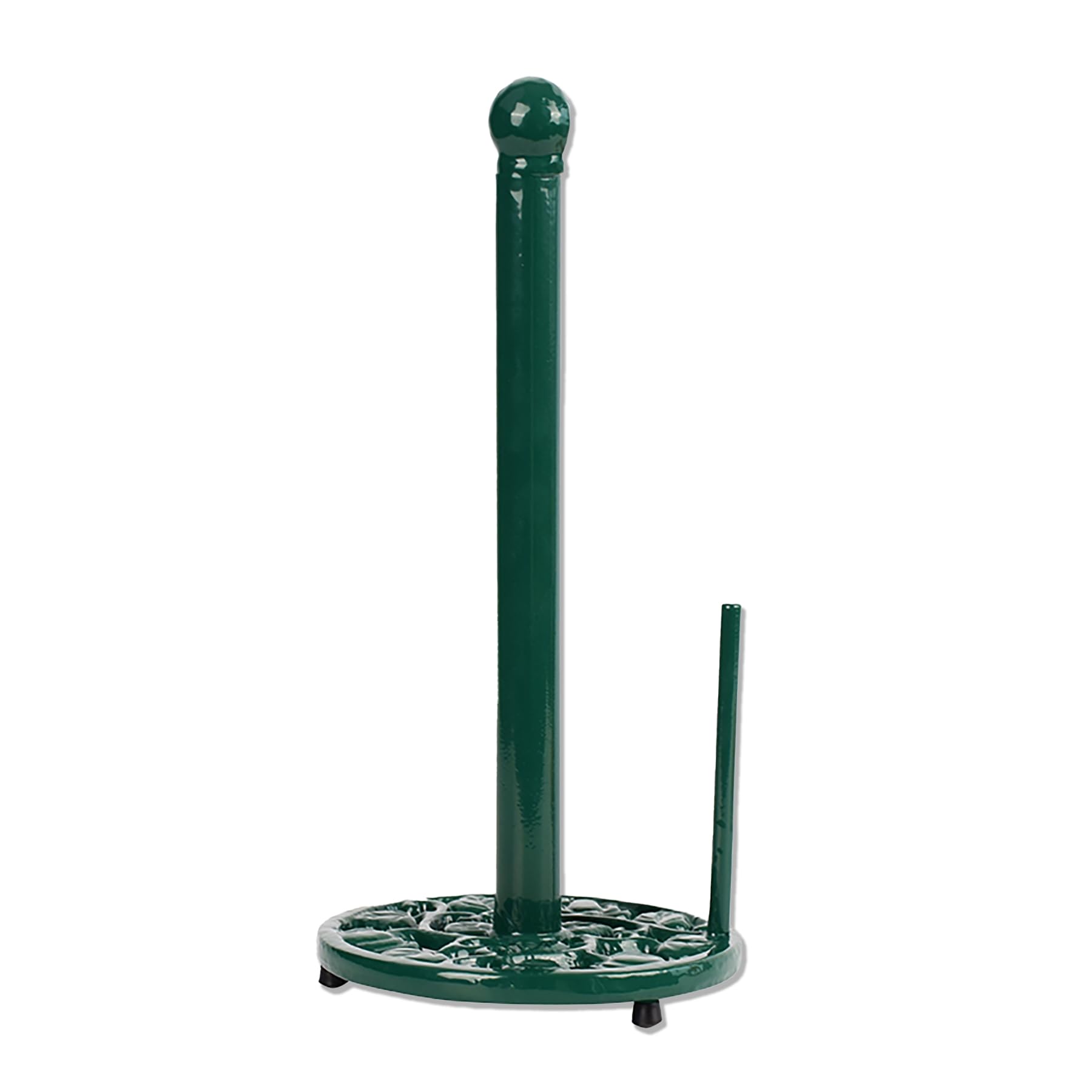 MINLUFUL Cast Iron Paper Towel Holder, Vintage Chic Pumpkin Pattern Weighted Base Roll Paper Towel Holder Stand for Kitchen Bath