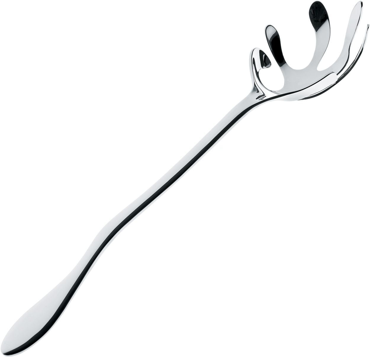 Alessi | Mediterraneo - Design Spaghetti Serving Spoon, Stainless Steel, Mirror Polished