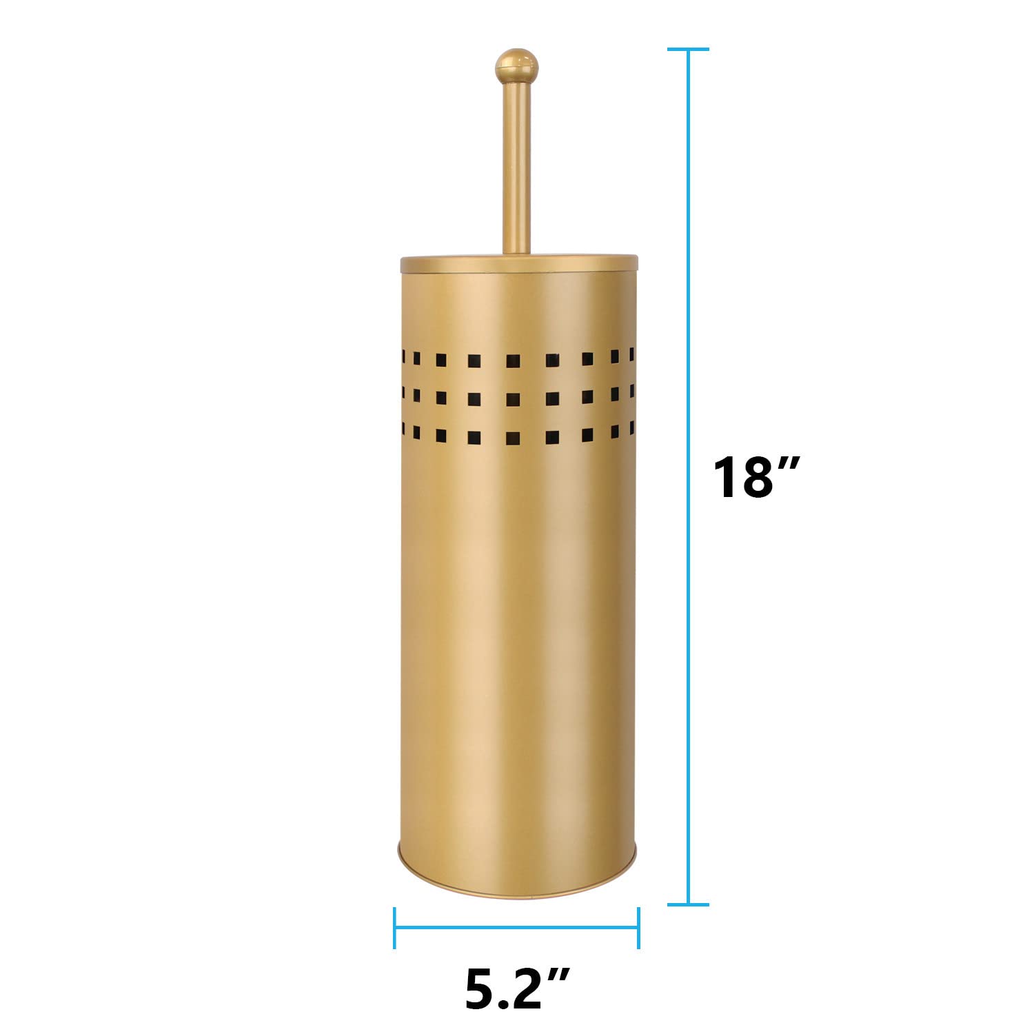 Blue Donuts Toilet Plunger With Holder For Bathroom, Multi Drain Suitable Also For Bathtubs, Quick Dry, Gold